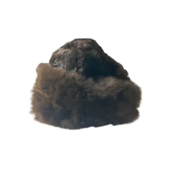 Baby Alpaca Fur Hat Brown Russian Style Winter Luxury Made in Peru